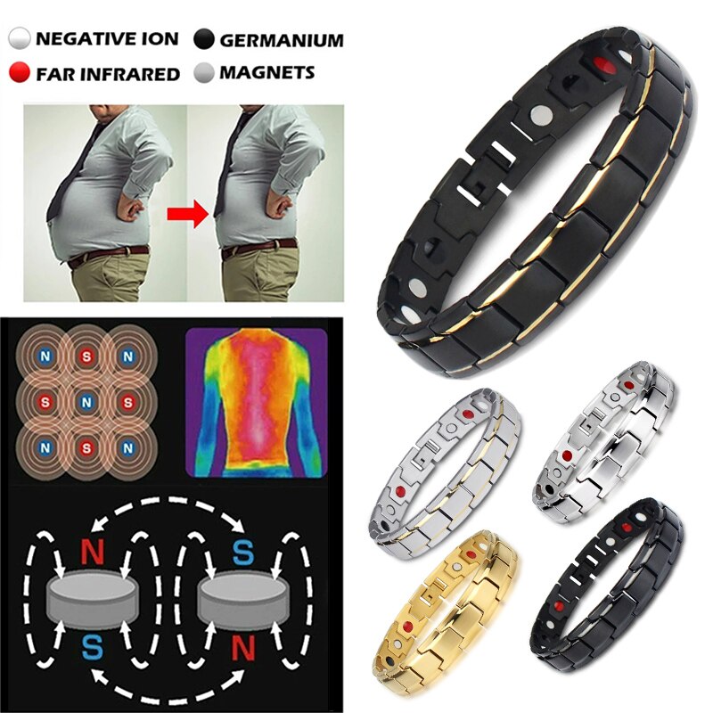 Weight loss bracelet hematite beads therapy bracelet for Men / Women