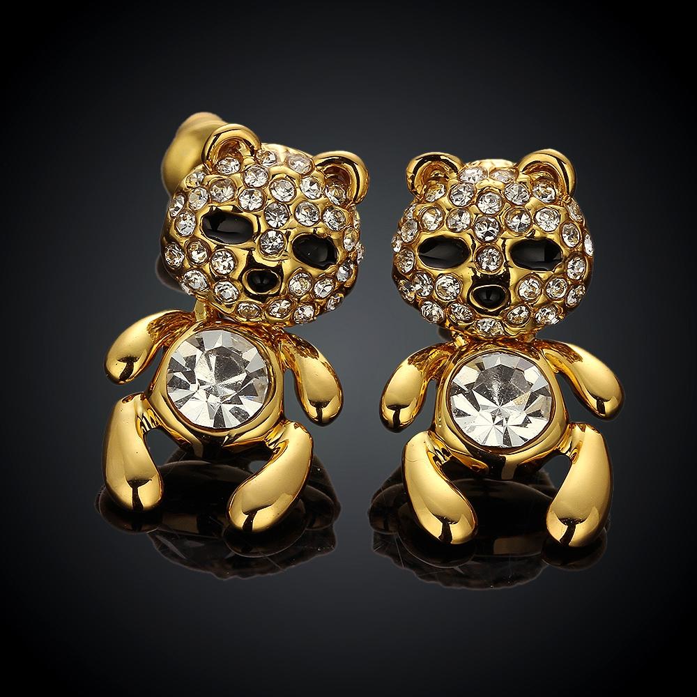 Teddy Bear Earring 18K Gold Plated