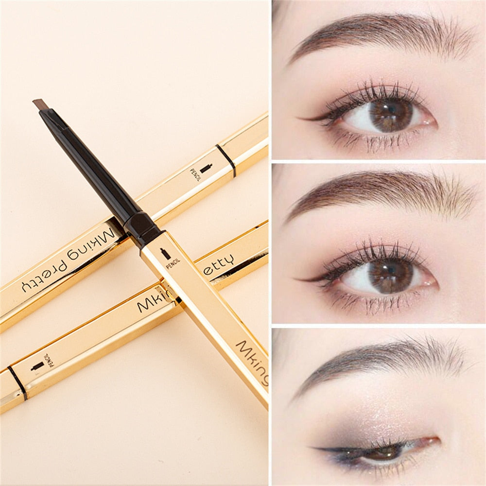 Double Headed Luxury Eyebrow Waterproof Pen, Long Lasting Mascara Enhancer