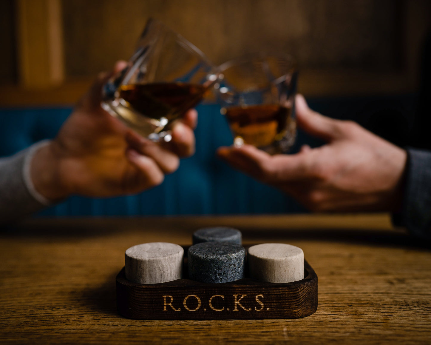 Whiskey Stones & Grooming Kit Set