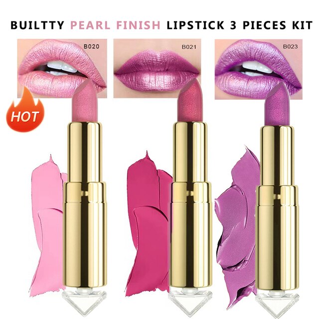 The '21' Collection Lipstick Glitter Pearl, Soft Matte, Lipstick Sets.