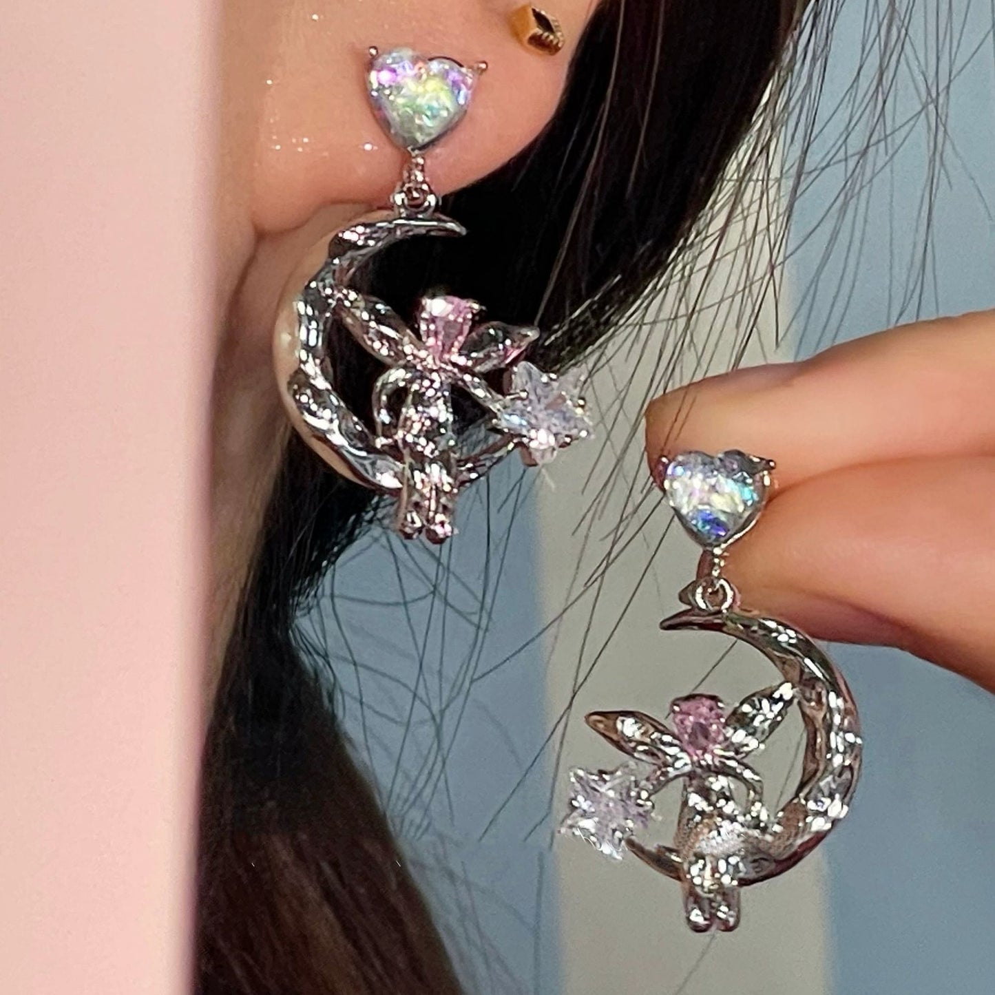 The Angelic Crystal Drop Earrings