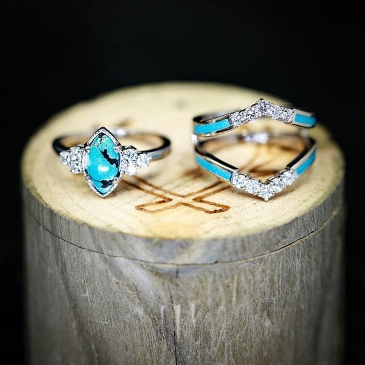 Turquoise Ring Set