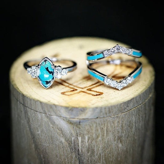 Turquoise Ring Set