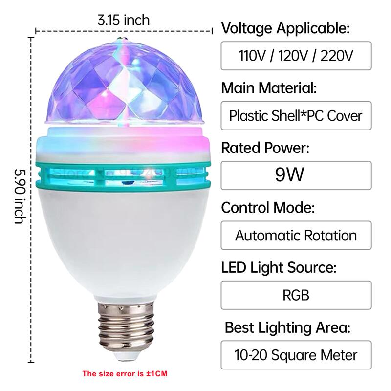 Mag-Auto rotating disco light