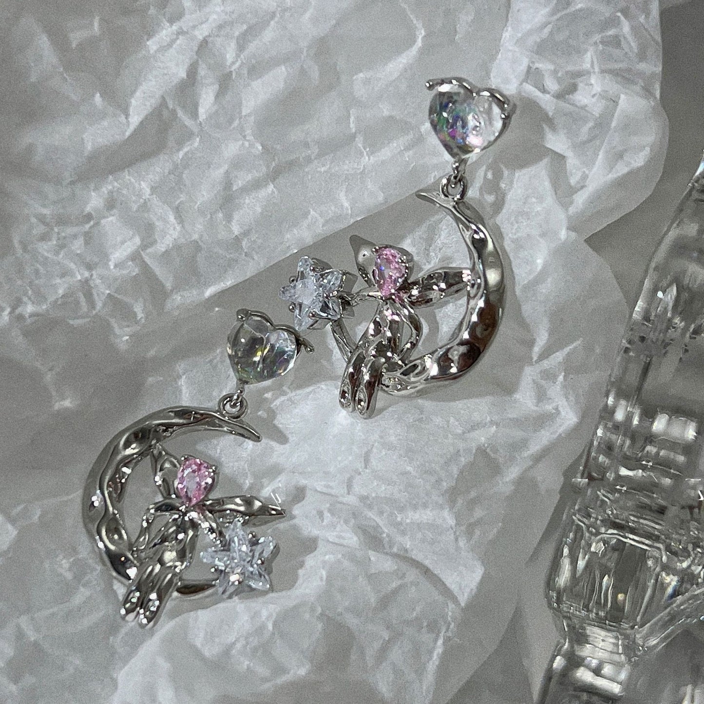 The Angelic Crystal Drop Earrings