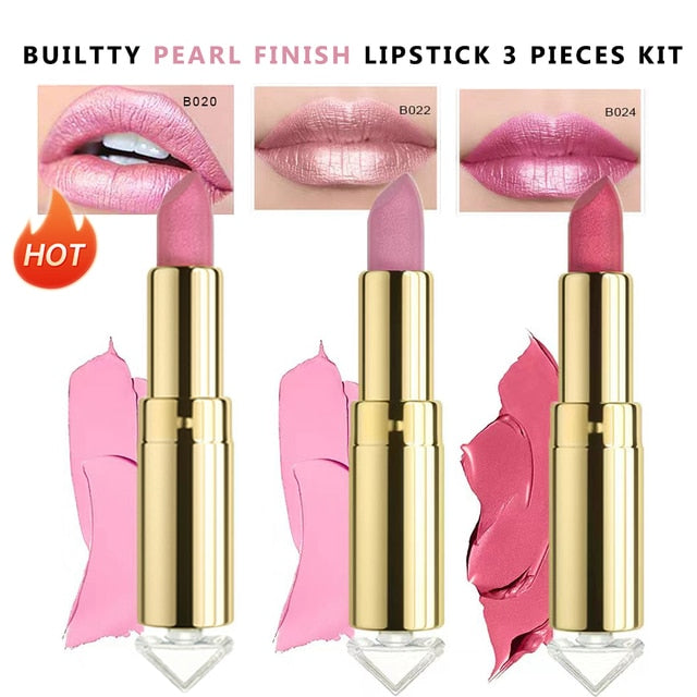 The '21' Collection Lipstick Glitter Pearl, Soft Matte, Lipstick Sets.