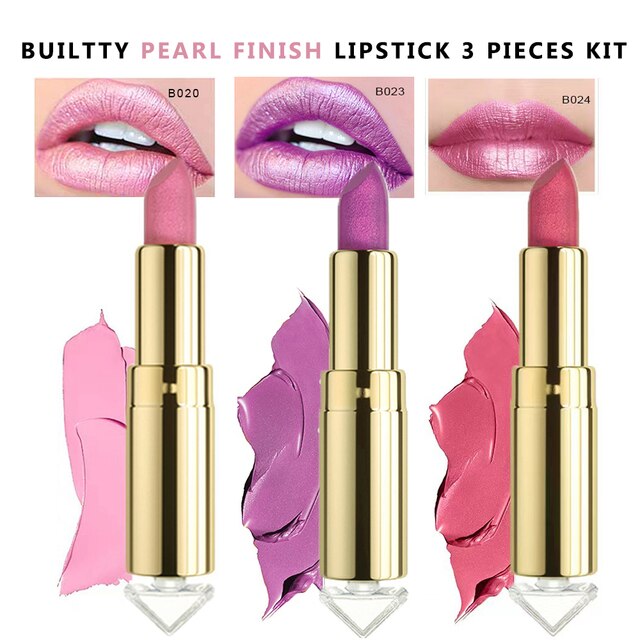 The '21' Collection Lipstick Glitter Pearl, Soft Matte, Lipstick Sets.