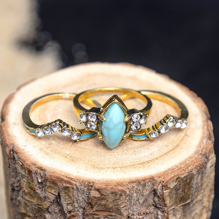 Turquoise Ring Set