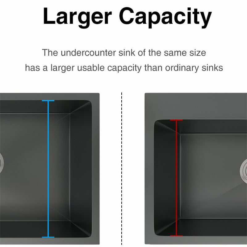 Black Steel Kitchen Sink