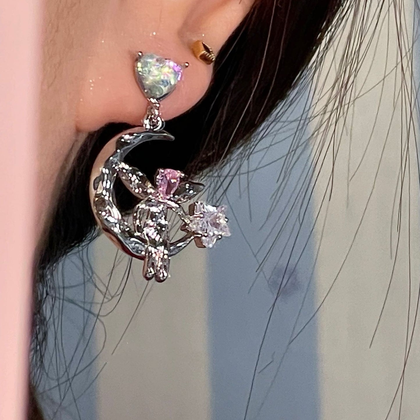 The Angelic Crystal Drop Earrings