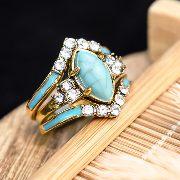 Turquoise Ring Set