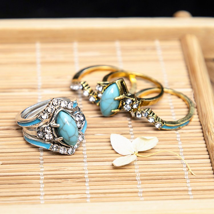 Turquoise Ring Set