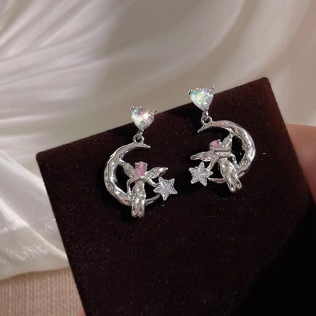 The Angelic Crystal Drop Earrings