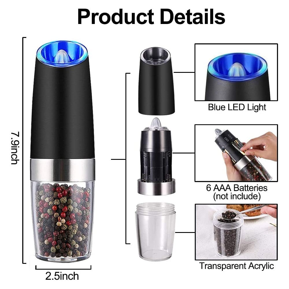 Electric Pepper & Salt Mill Set