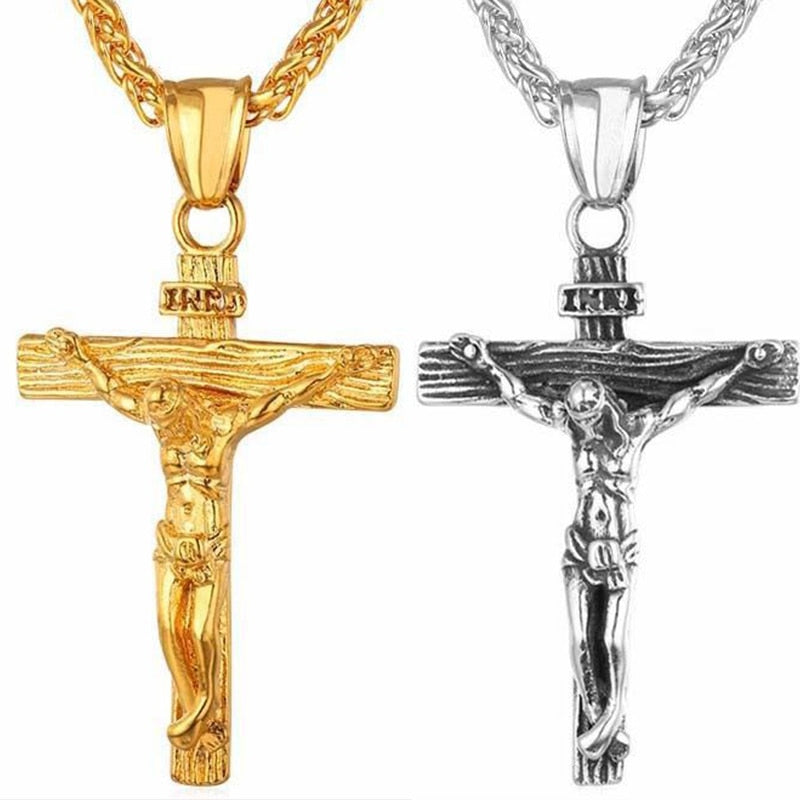Luxury Jesus Gold Cross Chain & Pendant