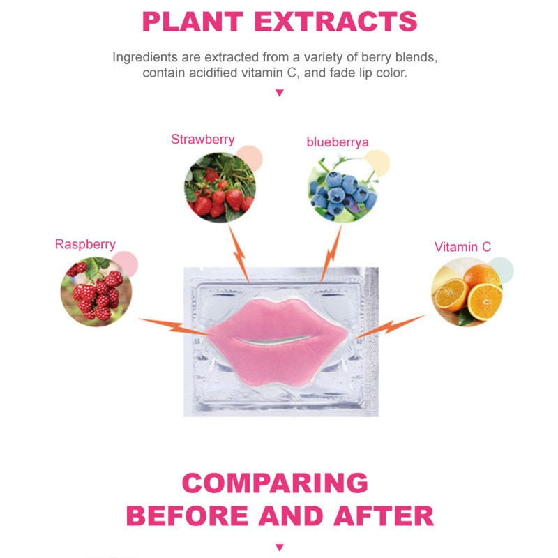 Crystal Pink Plump & Smooth Lip Masks