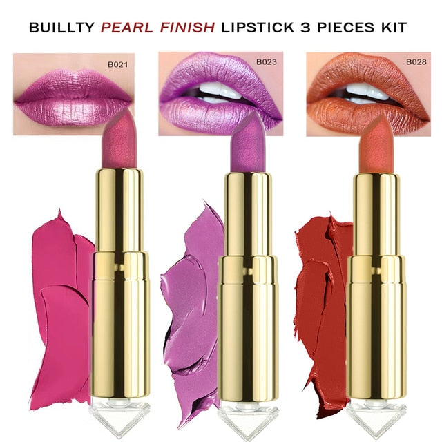 The '21' Collection Lipstick Glitter Pearl, Soft Matte, Lipstick Sets.