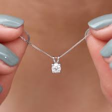 Endless Love 18K Plated Rose Gold Solitaire Necklace.