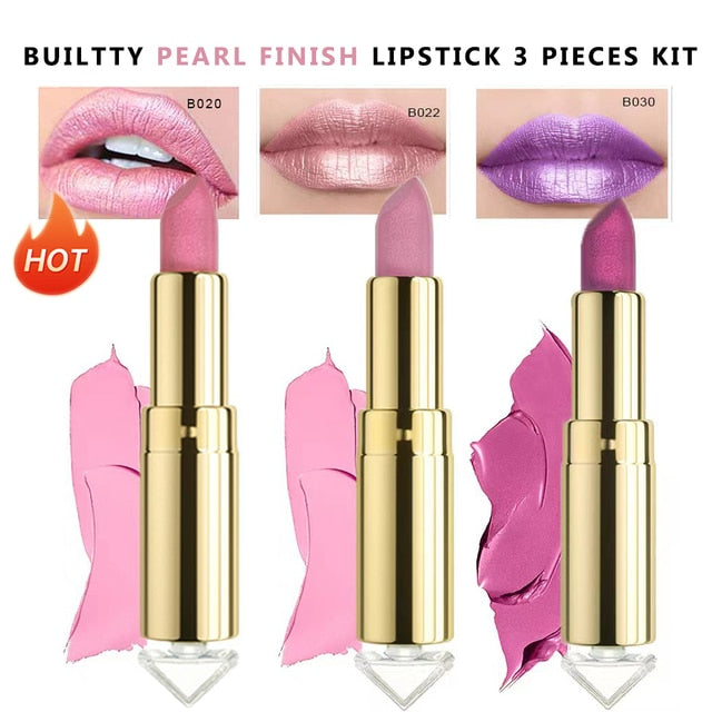 The '21' Collection Lipstick Glitter Pearl, Soft Matte, Lipstick Sets.