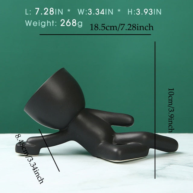 Ceramics Little People Art Flower Pots