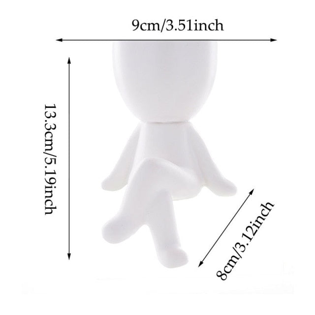 Ceramics Little People Art Flower Pots