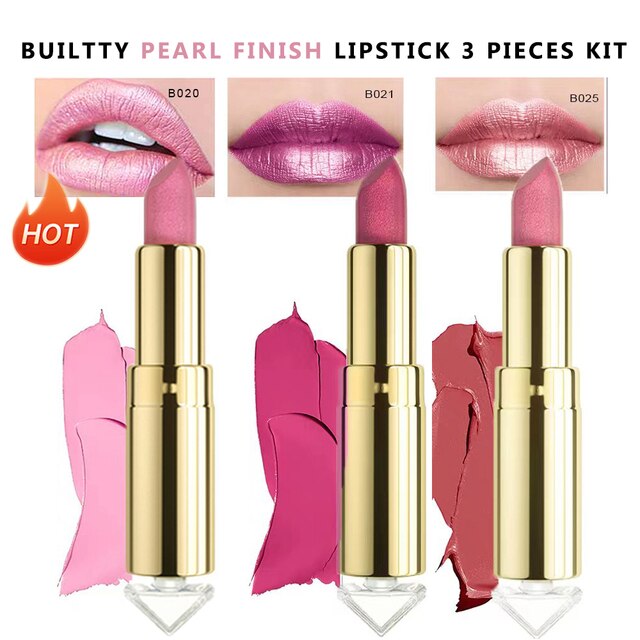 The '21' Collection Lipstick Glitter Pearl, Soft Matte, Lipstick Sets.