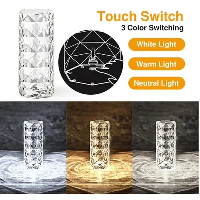 LED Crystal Touch Design Lamp