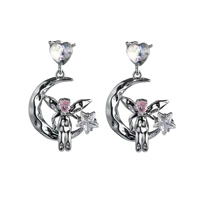 The Angelic Crystal Drop Earrings