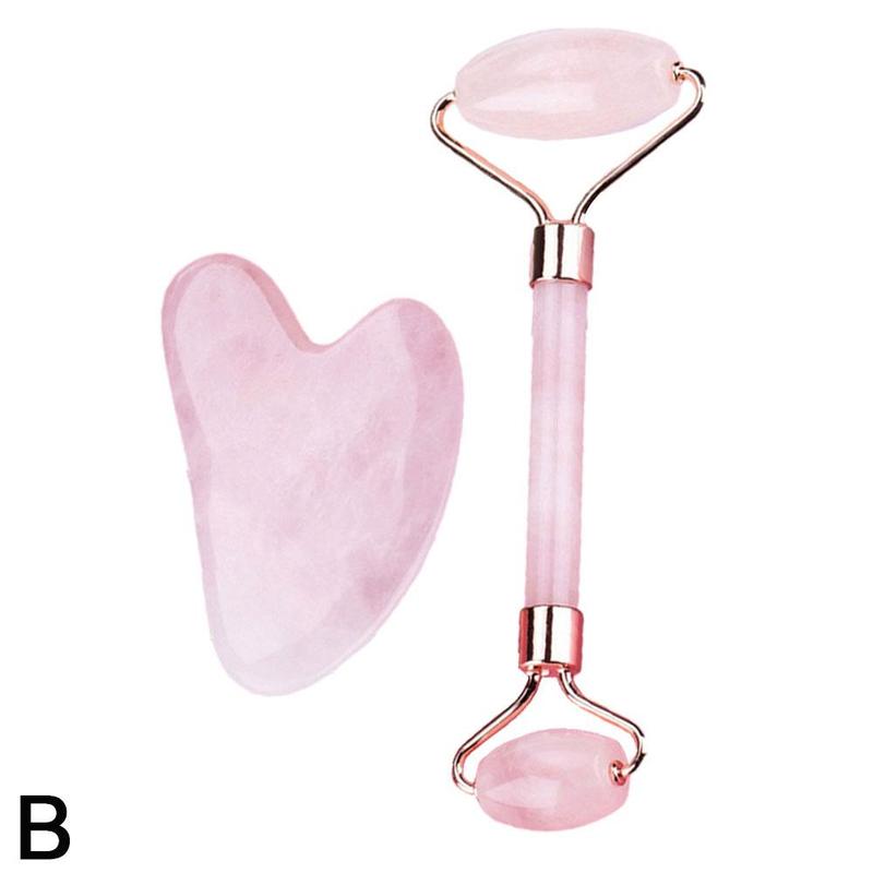 Natural Rose Quartz Gua-Sha Massager