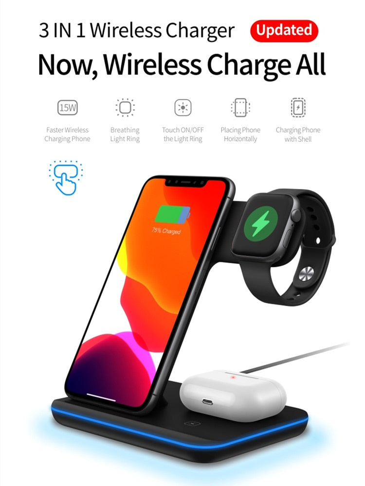 Wireless Charging Stand For Apple Watch And Apple phone + Android