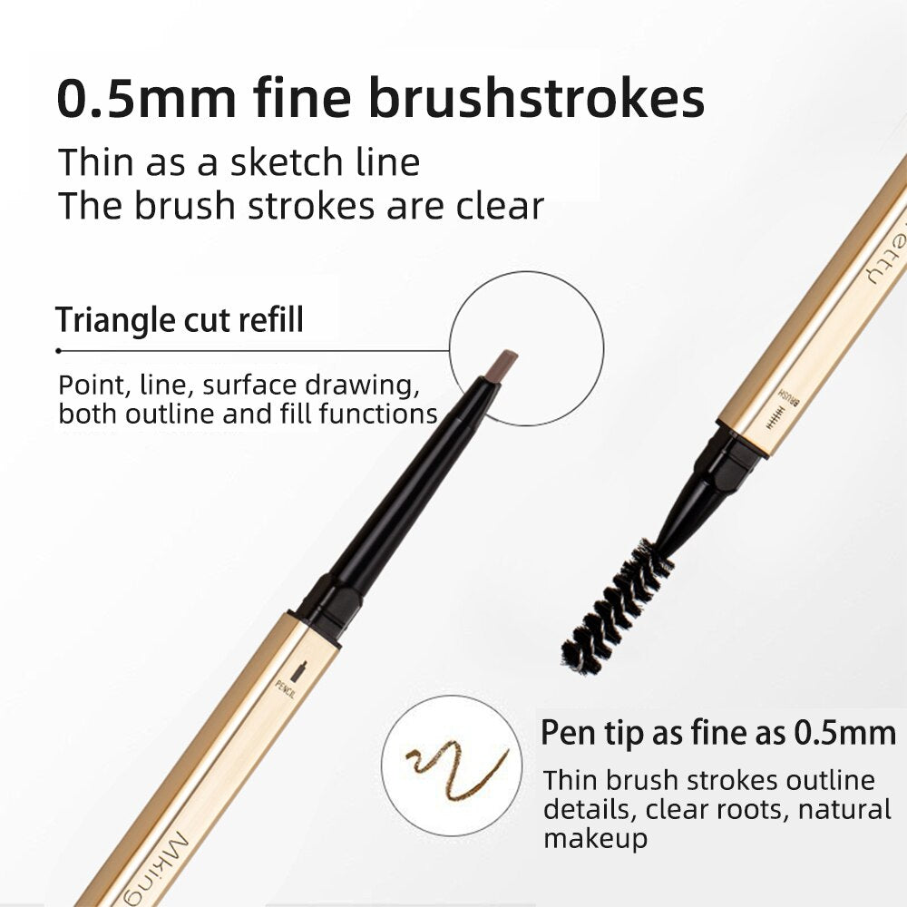 Double Headed Luxury Eyebrow Waterproof Pen, Long Lasting Mascara Enhancer