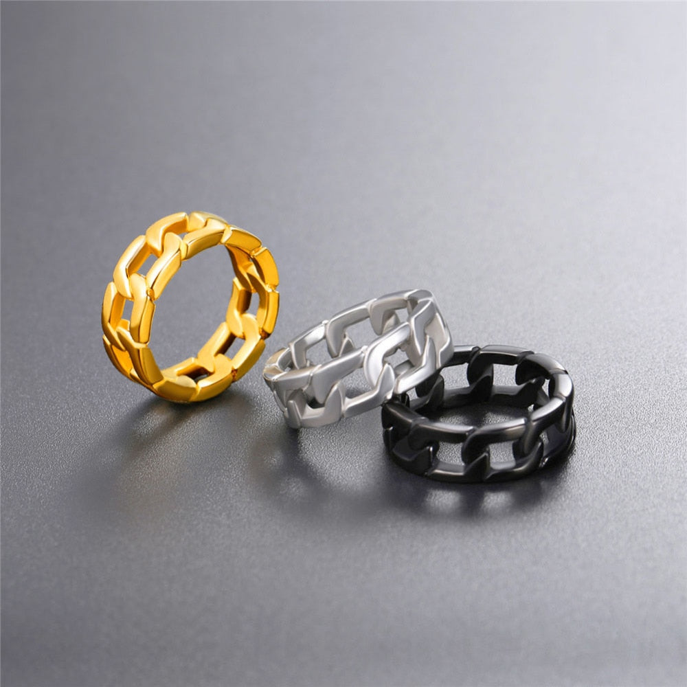 Cuban Link Chain Ring