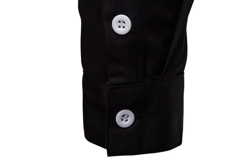 Stylish Men's Embroidered Leaf Shirt