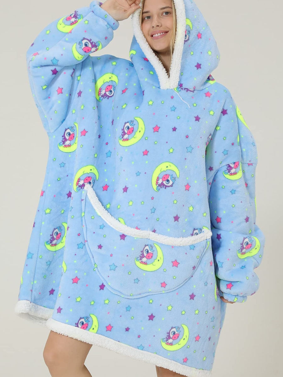 Oversized Cartoon Cosy Hoodie