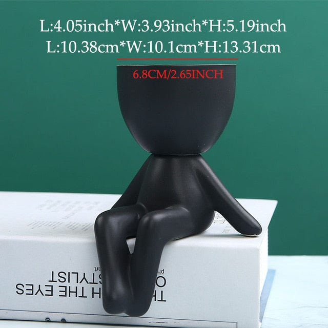 Ceramics Little People Art Flower Pots