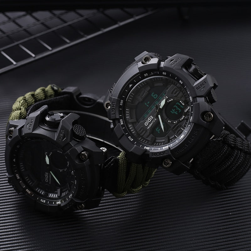 tactical watch with compass