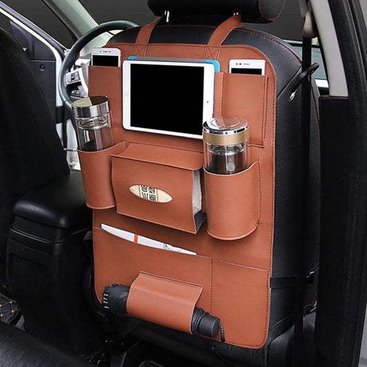 Premium Leather Car Seat Organizer